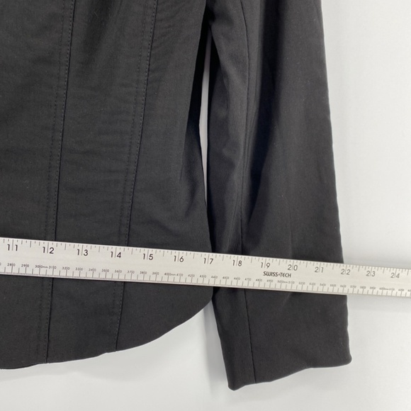 Snazzie Jacket Women's Small Petite Black Full Zip Long Sleeve Blazer Office - Picture 10 of 13